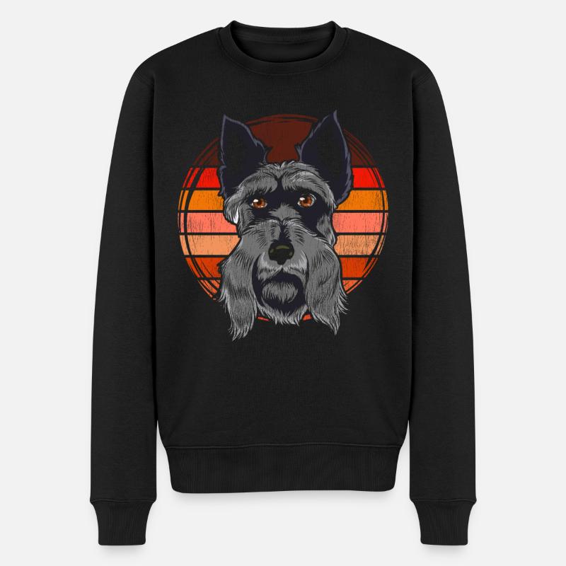 Terrier écossais rétro - Pull Premium bio Homme - noir