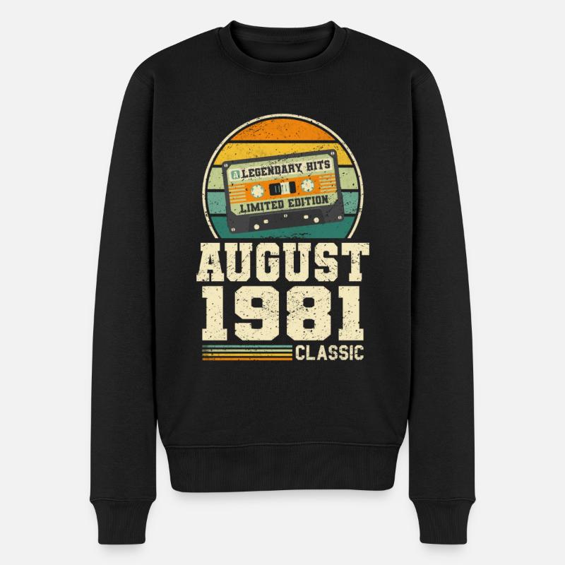 42ème Anniversaire Août Millésime 1981 - Pull Premium bio Homme - noir