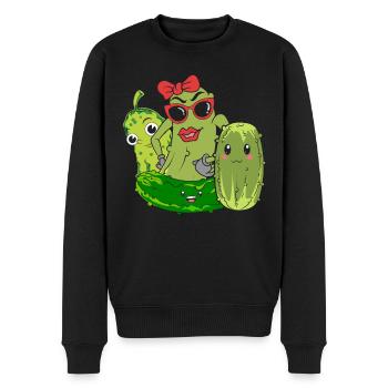 Essiggurke Sonnenbrille Geschenk Lustiges Gurke - Männer Premium Bio Pullover - Schwarz - Vorne - Nico (187cm)