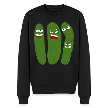 Saure Gurke Essiggurke Geschenk Lustiges Gurke - Männer Premium Bio Pullover - Schwarz - Vorne - Nico (187cm)
