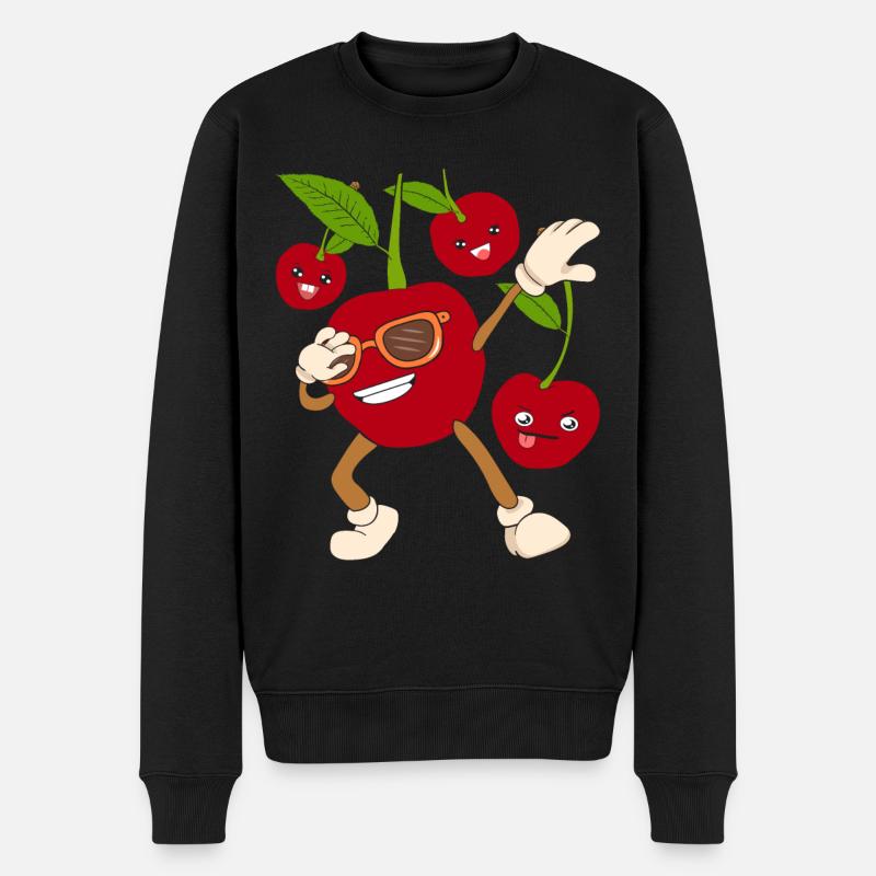 Sonnenbrille Obst Geschenk Cooles Dabbing Kirsch - Männer Premium Bio Pullover - Schwarz
