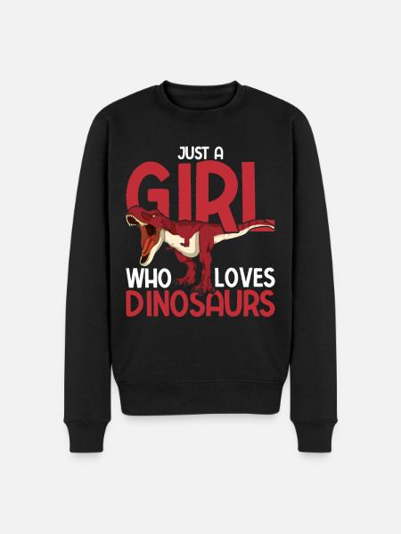 T Rex Dino Lover Girl lahja dinosaurus - Premium luomulaatuinen miesten collegepusero - musta
