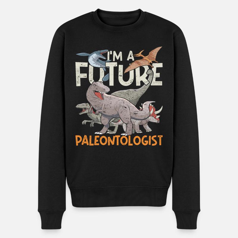 Paläontologie Ich bin ein zukünftiger Paläontologe - Männer Premium Bio Pullover - Schwarz