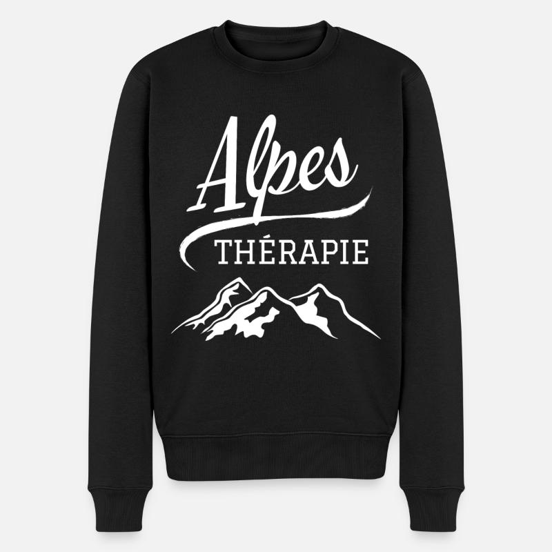 ALPES THERAPIE - Pull Premium bio Homme - noir