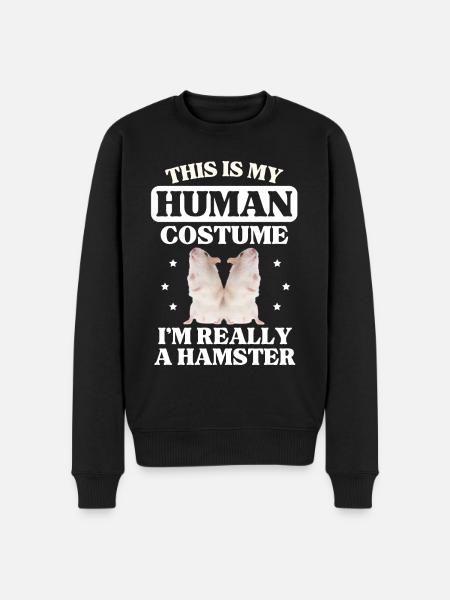 Costume Humain Hamster - Pull Premium bio Homme - noir