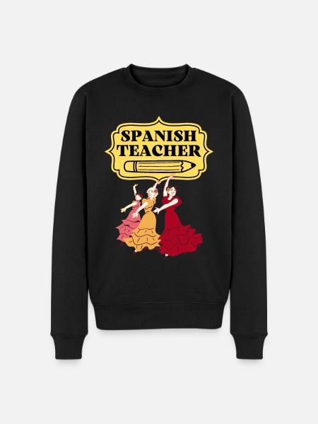 Spanish Teacher Flamenco Dancers - Men's Premium Organic Jumper - black