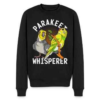 Vogelliebhaber Vogel Flüsterer Geschenk Sittich - Männer Premium Bio Pullover - Schwarz - Vorne - Nico (187cm)