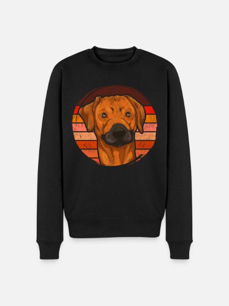 Retro Rhodesian Ridgeback - Men's Premium Organic Jumper - black