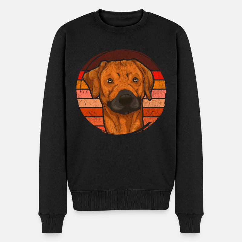 Rétro Rhodesian Ridgeback - Pull Premium bio Homme - noir