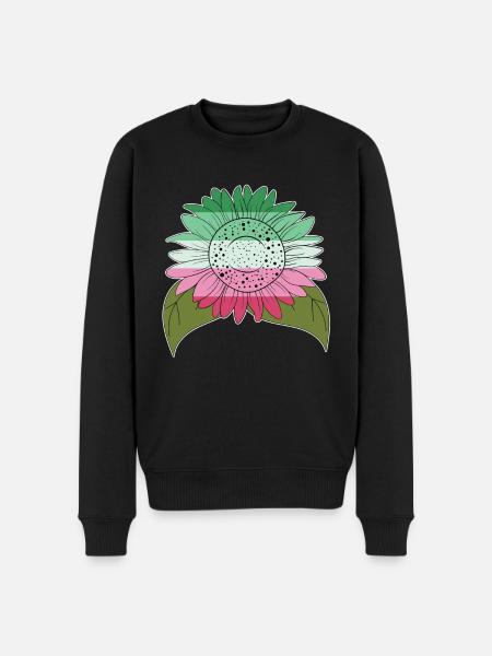 LGBTQ Abrossexual Sunflower Gift Abrossexual - Men's Premium Organic Jumper - black