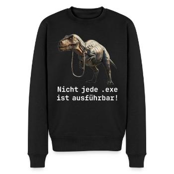 Programmierer Spruch Informatik Computer Geek - Männer Premium Bio Pullover - Schwarz - Vorne - Nico (187cm)