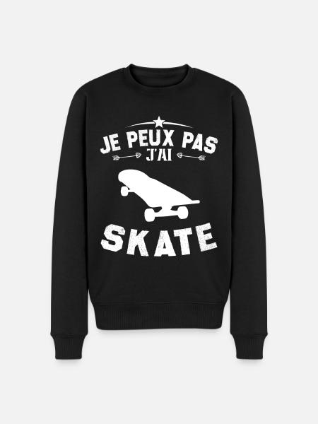 I can't skate - Men's Premium Organic Jumper - black