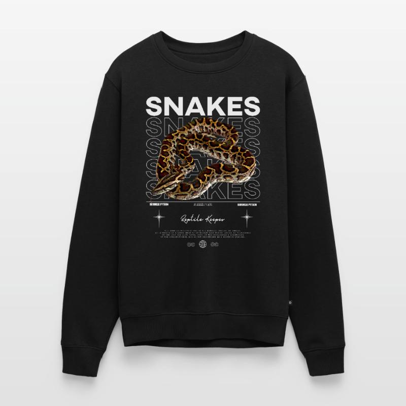Burmese Python Modern Streetwear Reptile Keeper Men's Premium Organic Jumper