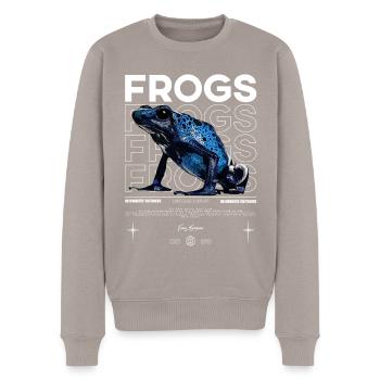 Dendrobates Azureus Dart Frosch Streetwear Frosch - Männer Premium Bio Pullover - Taupe - Vorne - Nico (187cm)