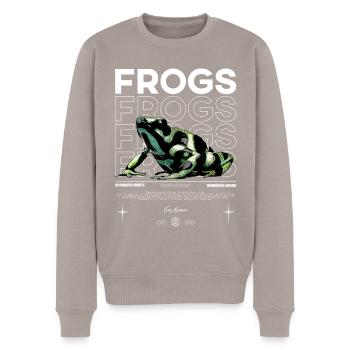 Dendrobatidae Aratus Dart Frosch Streetwear Frosch - Männer Premium Bio Pullover - Taupe - Vorne - Nico (187cm)