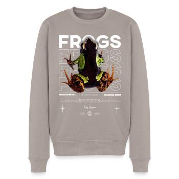Painted Mantella Frog Streetwear Frog Keeper - Männer Premium Bio Pullover - Taupe - Vorne - Nico (187cm)