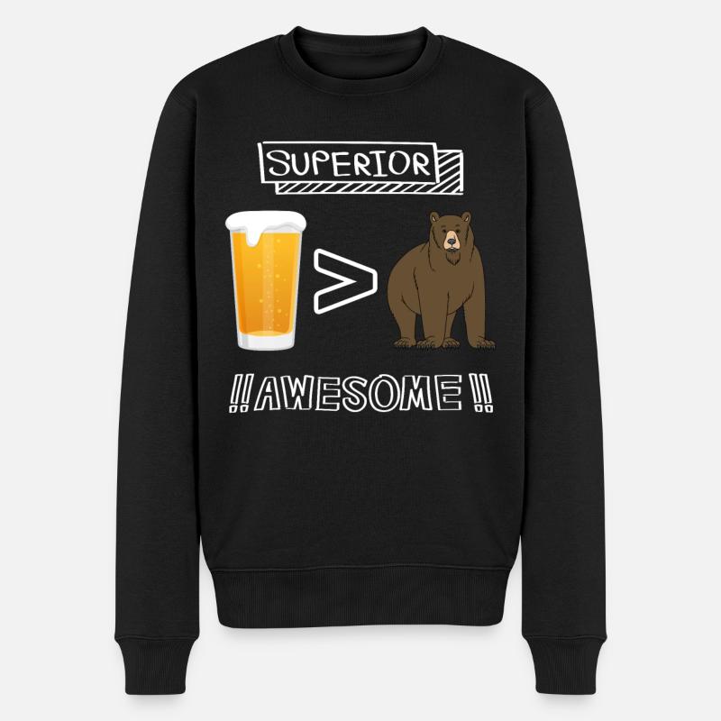Bière supérieure a Ours - Pull Premium bio Homme - noir