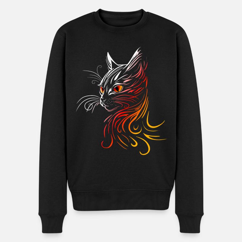 Chat à tête de chat - Pull Premium bio Homme - noir