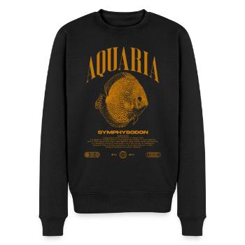 Diskus Cichlid Fish Keeper Moderne Streetwear - Männer Premium Bio Pullover - Schwarz - Vorne - Nico (187cm)