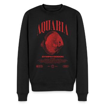 Diskus Cichlid Fish Keeper Moderne Streetwear - Männer Premium Bio Pullover - Schwarz - Vorne - Nico (187cm)