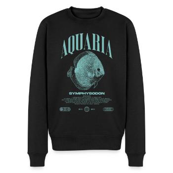Diskus Cichlid Fish Keeper Moderne Streetwear - Männer Premium Bio Pullover - Schwarz - Vorne - Nico (187cm)