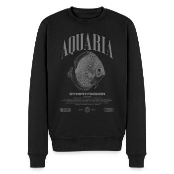 Diskus Cichlid Fish Keeper Moderne Streetwear - Männer Premium Bio Pullover - Schwarz - Vorne - Nico (187cm)