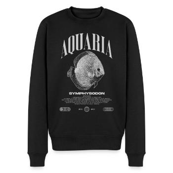 Diskus Cichlid Fish Keeper Moderne Streetwear - Männer Premium Bio Pullover - Schwarz - Vorne - Nico (187cm)