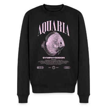 Diskus Cichlid Fish Keeper Moderne Streetwear - Männer Premium Bio Pullover - Schwarz - Vorne - Nico (187cm)