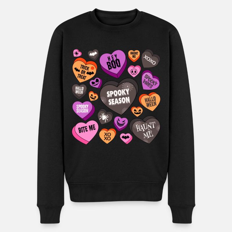 Coeurs d’Halloween. - Pull Premium bio Homme - noir