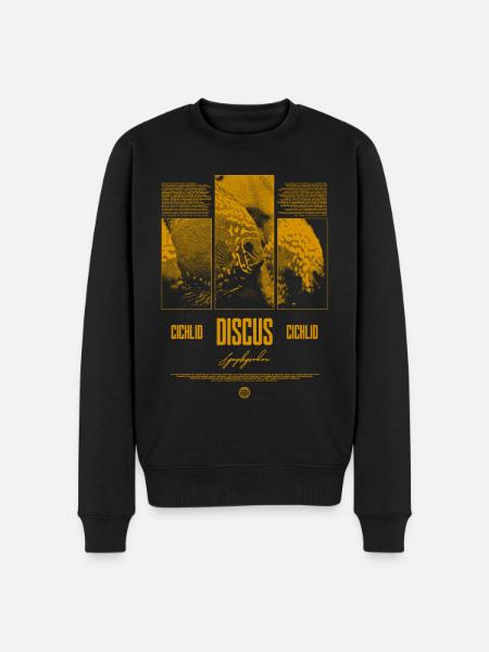 Diskusfisch Buntbarsch Aquarium Fischhalter - Männer Premium Bio Pullover - Schwarz
