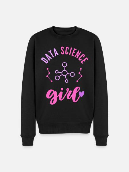 Data Science Mädchen Frau - Männer Premium Bio Pullover - Schwarz
