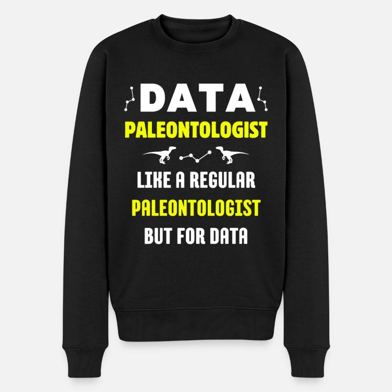 DATA DINOSAUR PALEONTOLOGIST FUNNY SCIENCE - Pull Premium bio Homme - noir