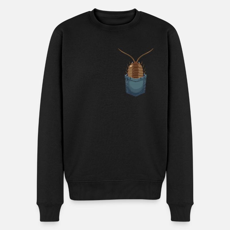Pill Bug Illustration for Rollie Pollie Mom Isopod - Männer Premium Bio Pullover - Schwarz
