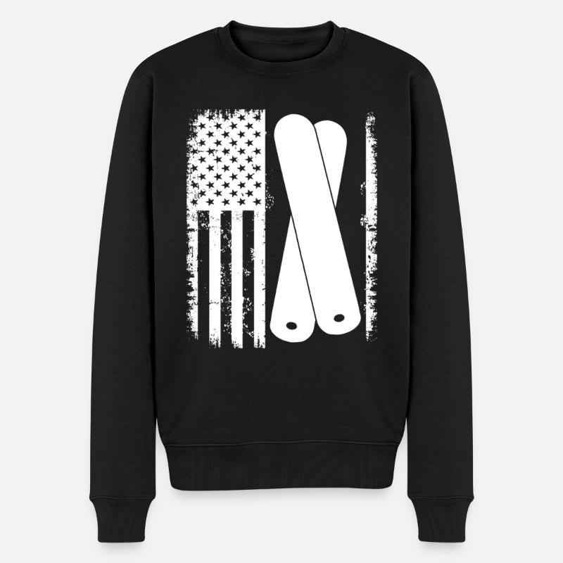 Pedal Steel Guitariste Instrument à cordes Montagne - Pull Premium bio Homme - noir