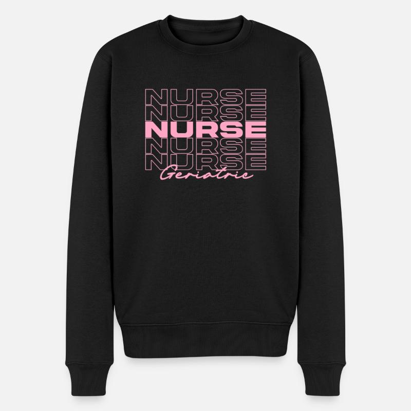 Altenpfleger Krankenpfleger Medizinische Krankenschwestern Stilvoll - Männer Premium Bio Pullover - Schwarz
