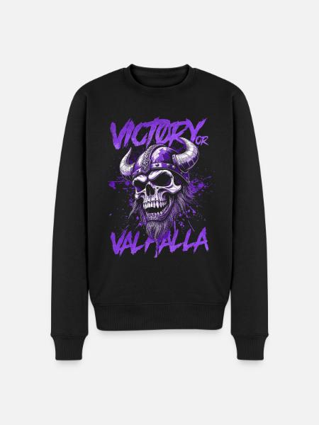 Nordischer Wikingersieg oder Walhalla - Männer Premium Bio Pullover - Schwarz