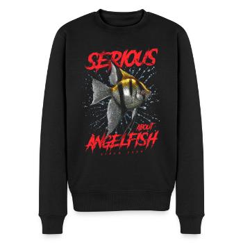 Ernsthaft im Bereich Diskusfische seit 1934 - Männer Premium Bio Pullover - Schwarz - Vorne - Nico (187cm)