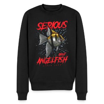 Ernsthaft im Bereich Diskusfische seit 1942 - Männer Premium Bio Pullover - Schwarz - Vorne - Nico (187cm)