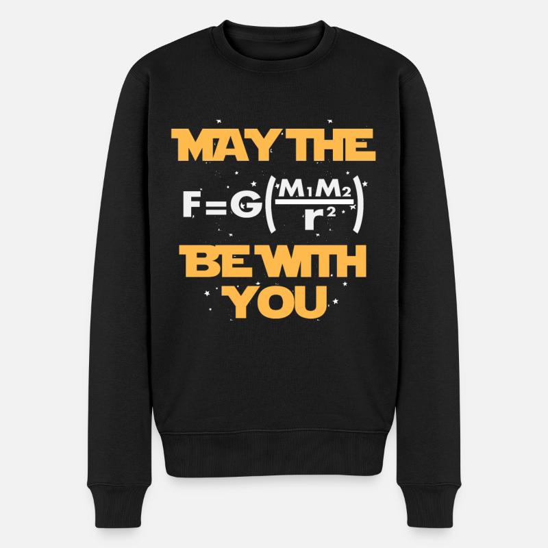 Wissenschaft Nerd Physik - Männer Premium Bio Pullover - Schwarz