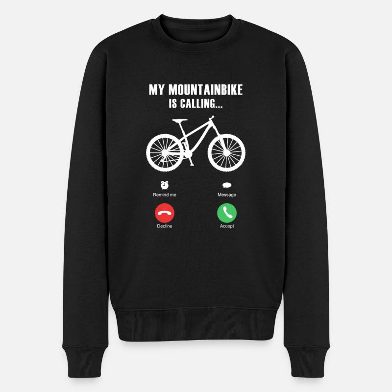 Mountainbike Lover - Männer Premium Bio Pullover - Schwarz