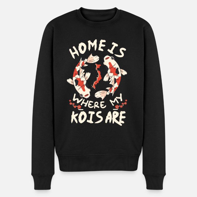 Kois Koi Karpfen - Männer Premium Bio Pullover - Schwarz
