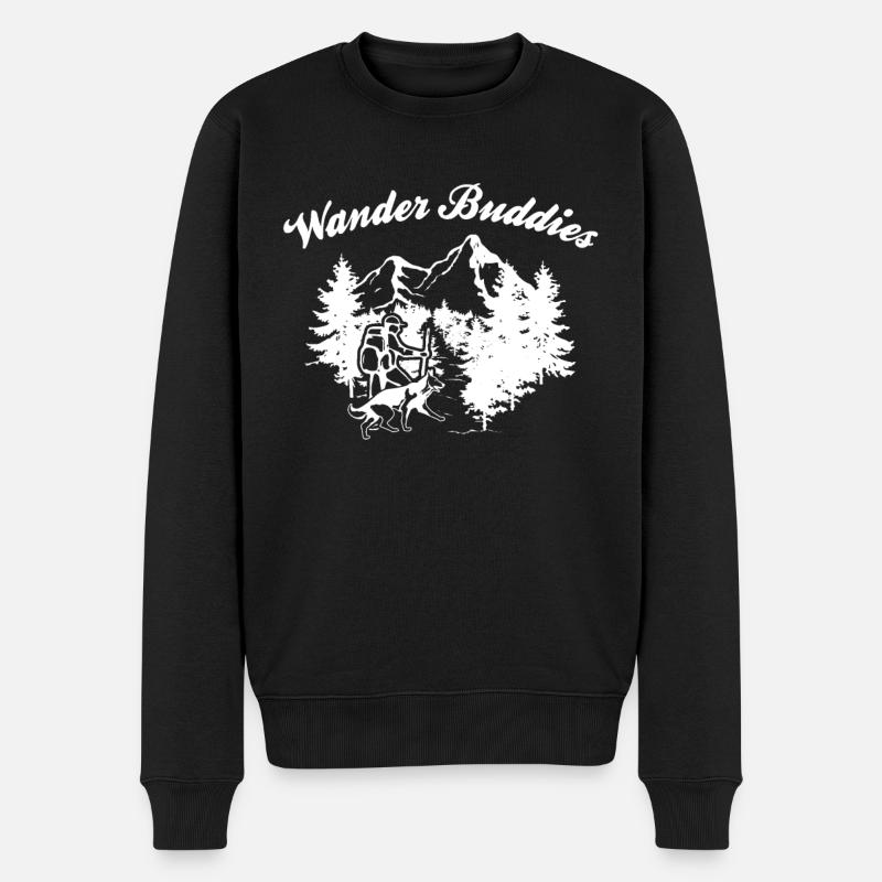 Wander Buddies - Männer Premium Bio Pullover - Schwarz