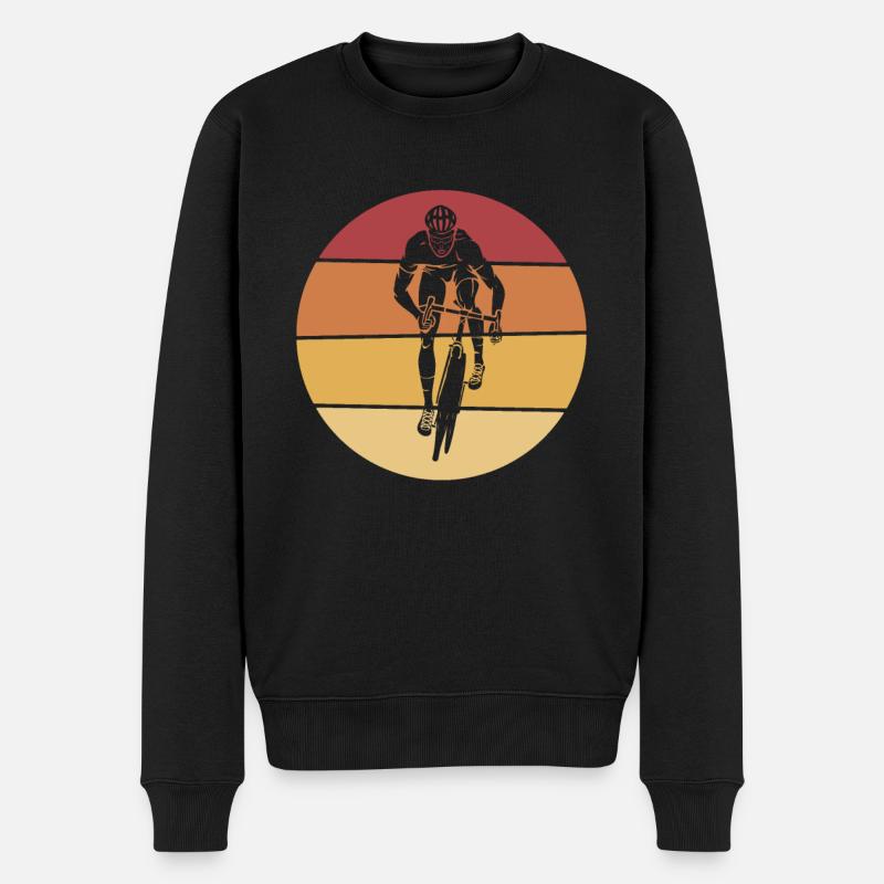 Rennradfahrere - Männer Premium Bio Pullover - Schwarz
