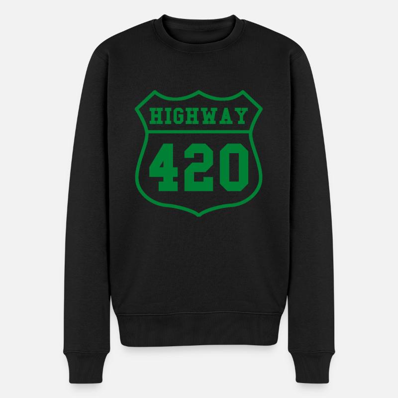 Highway 420 - Männer Premium Bio Pullover - Schwarz