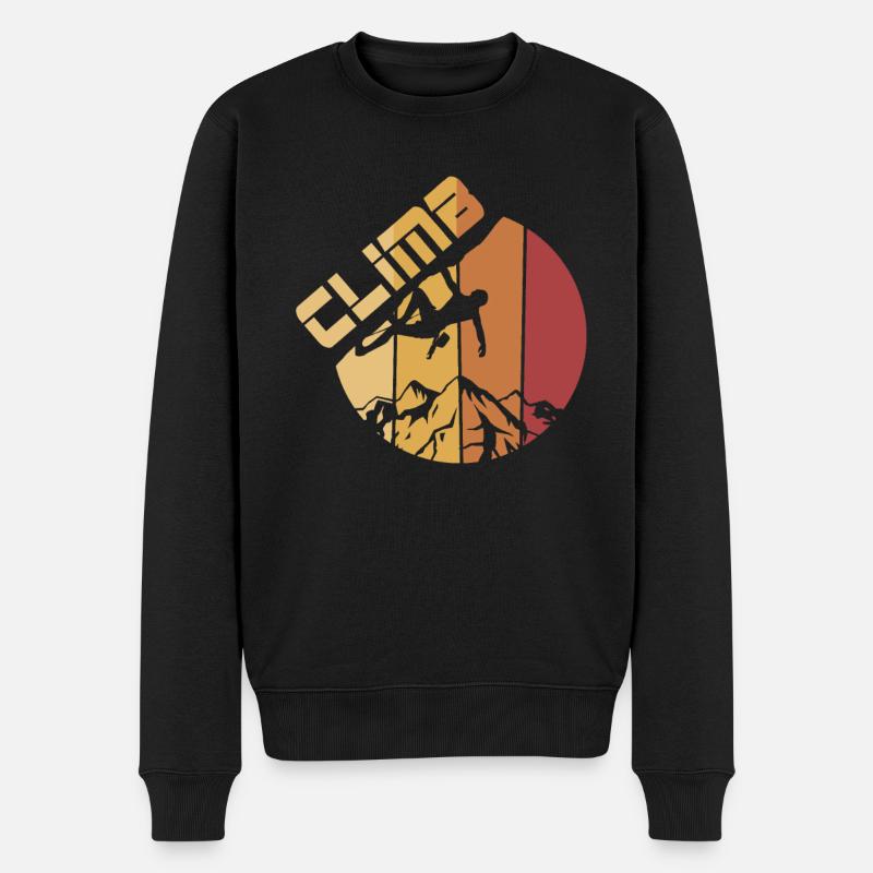 Climb - Männer Premium Bio Pullover - Schwarz