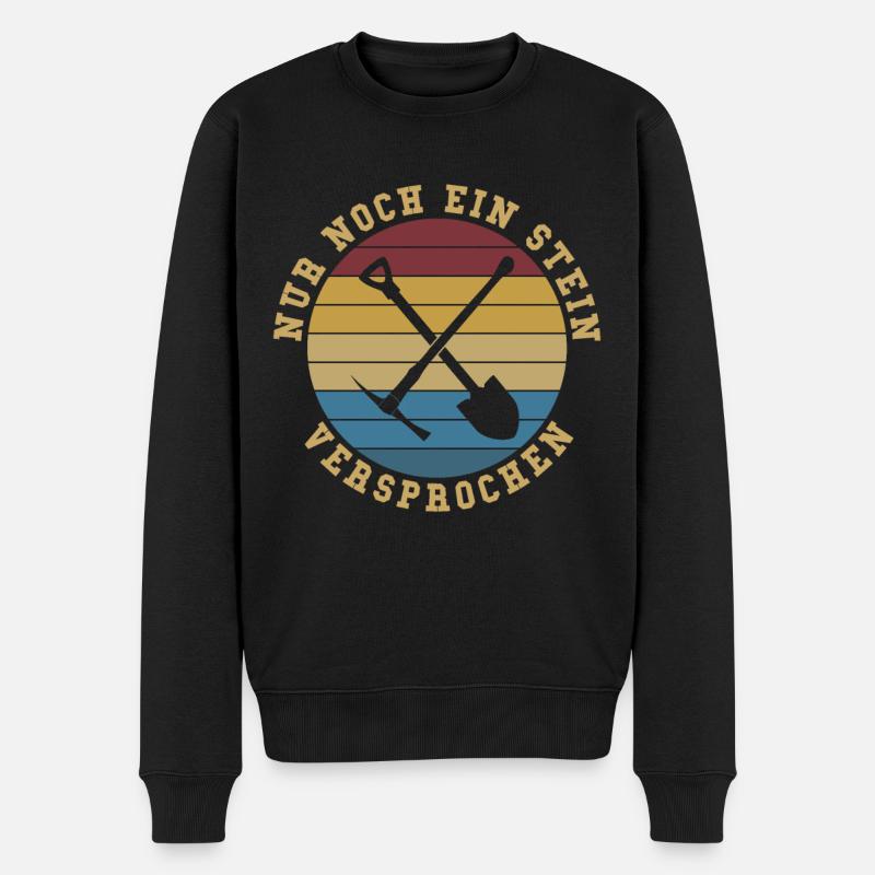 Nur Noch Ein Stein | Lustiges Geologen Geschenk - Männer Premium Bio Pullover - Schwarz