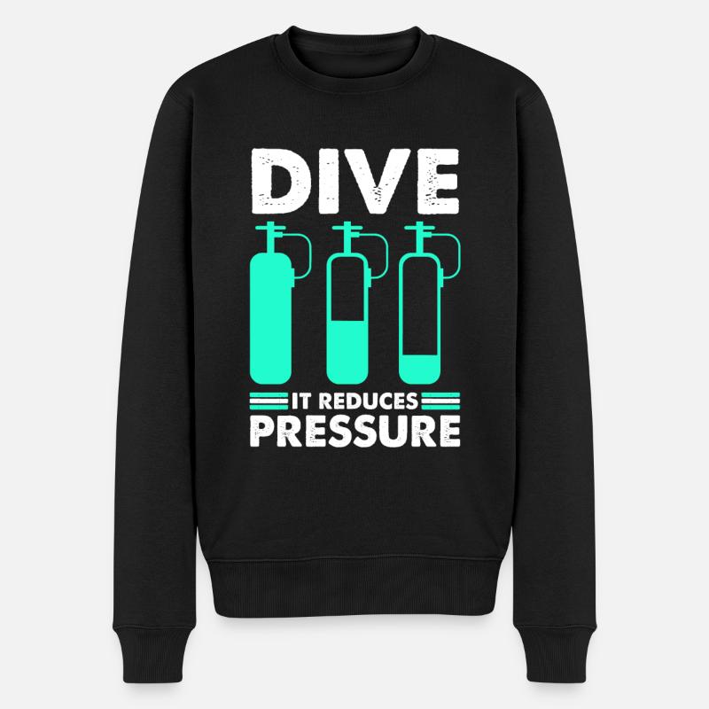 Diving dive diver diving saying - Men's Premium Organic Jumper - black