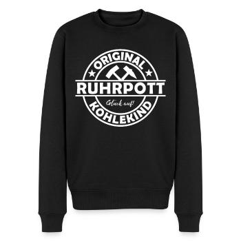 Original Ruhrpottkind Ruhrgebiet Geschenk - Männer Premium Bio Pullover - Schwarz - Vorne - Nico (187cm)