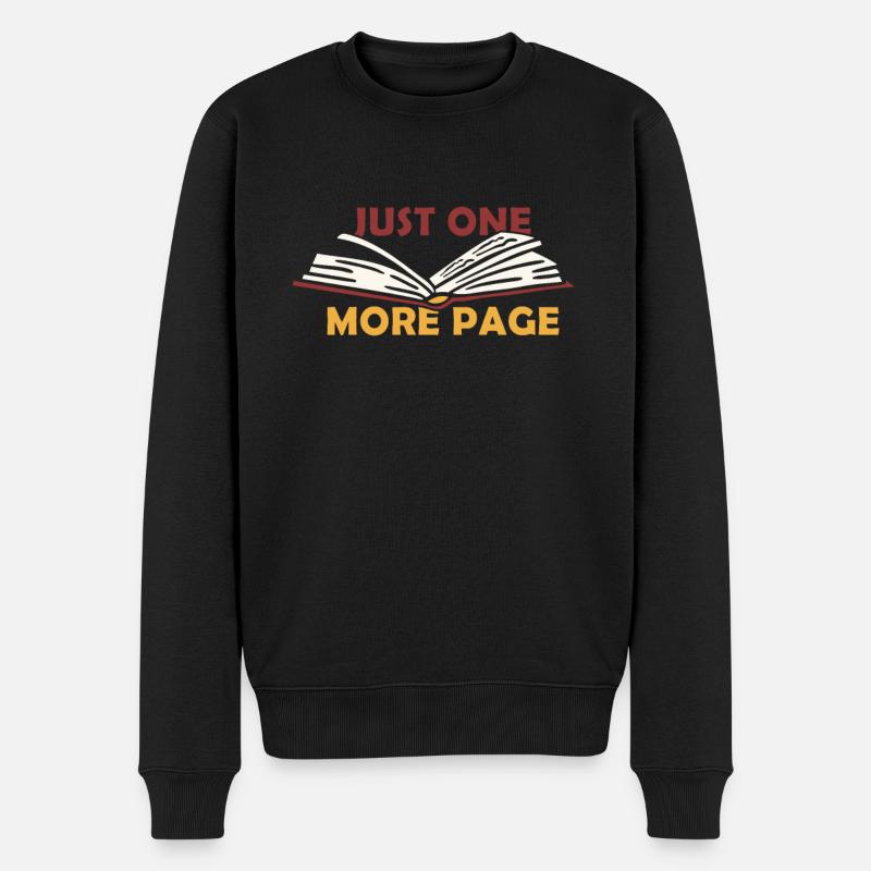 Leseratten & Bücherwurm Buch Geschenk - Männer Premium Bio Pullover - Schwarz
