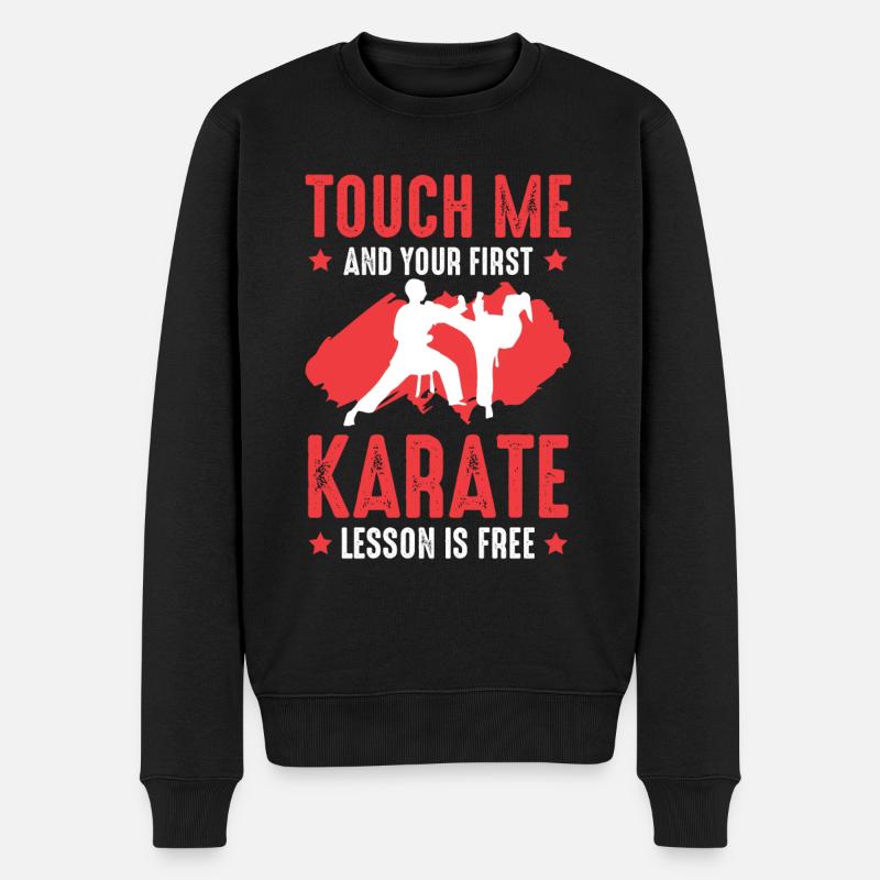 Karaté, silhouette - Pull Premium bio Homme - noir